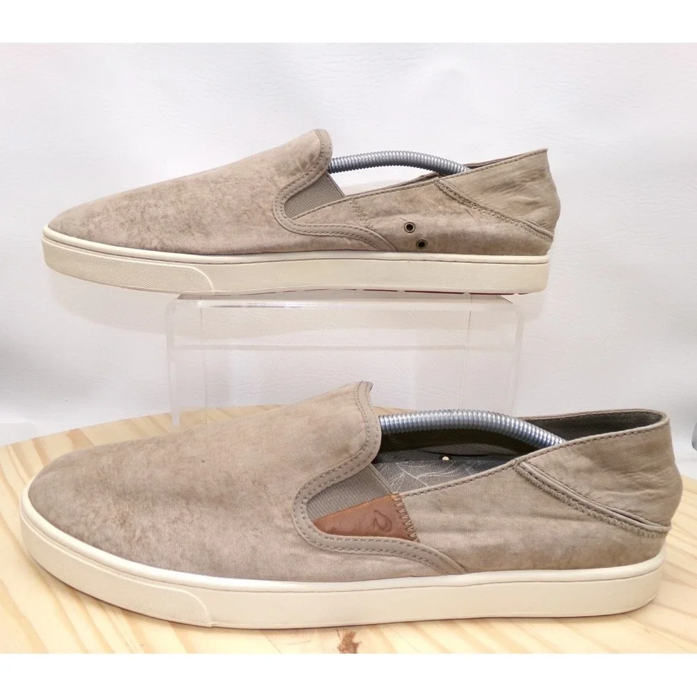 Olukai Liko Kahu Loafers Mens Mottled Brown Size 12 Slip On 10400-BK18